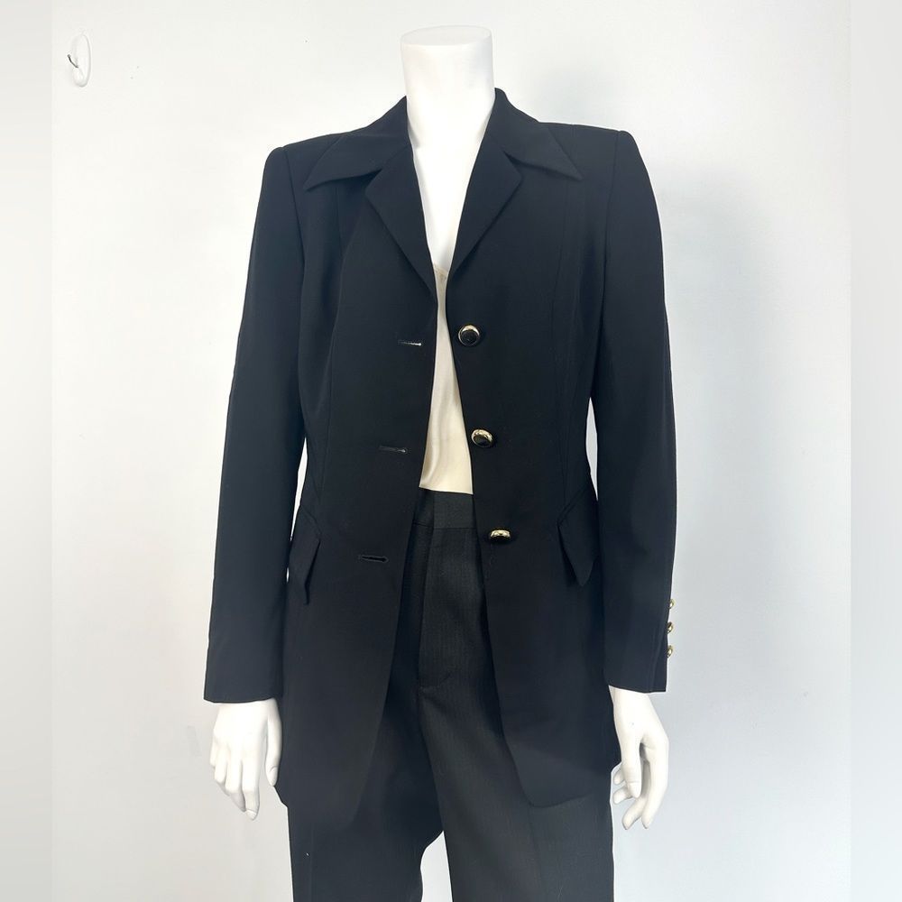 Vintage Escada Black Wool Blazer - Picture 2 of 16